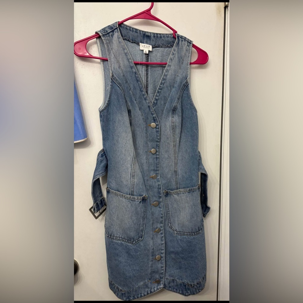 Women's Blue Denim Dress Old West Le Lis - Picture 3 of 4